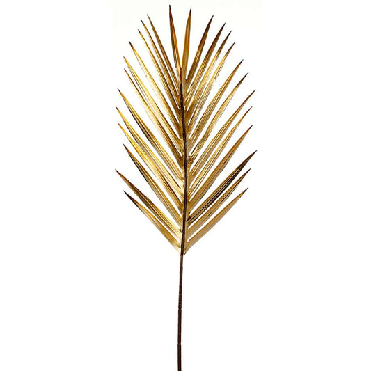 37" Metallic Palm Leaf Spray Gold