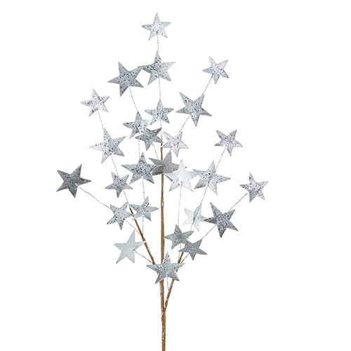 32.5" Silver Foil Star Spray