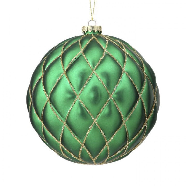 150Mm Matt Glitter Net Vp Ball Ornament