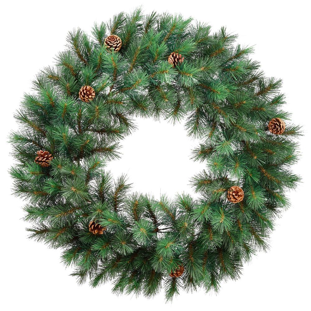 30" Pine Wreath 8 Cones GR