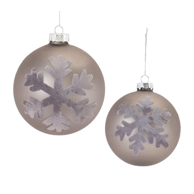 Ball Ornament 4"D, 5"D Glass  Asst (SINGLE)