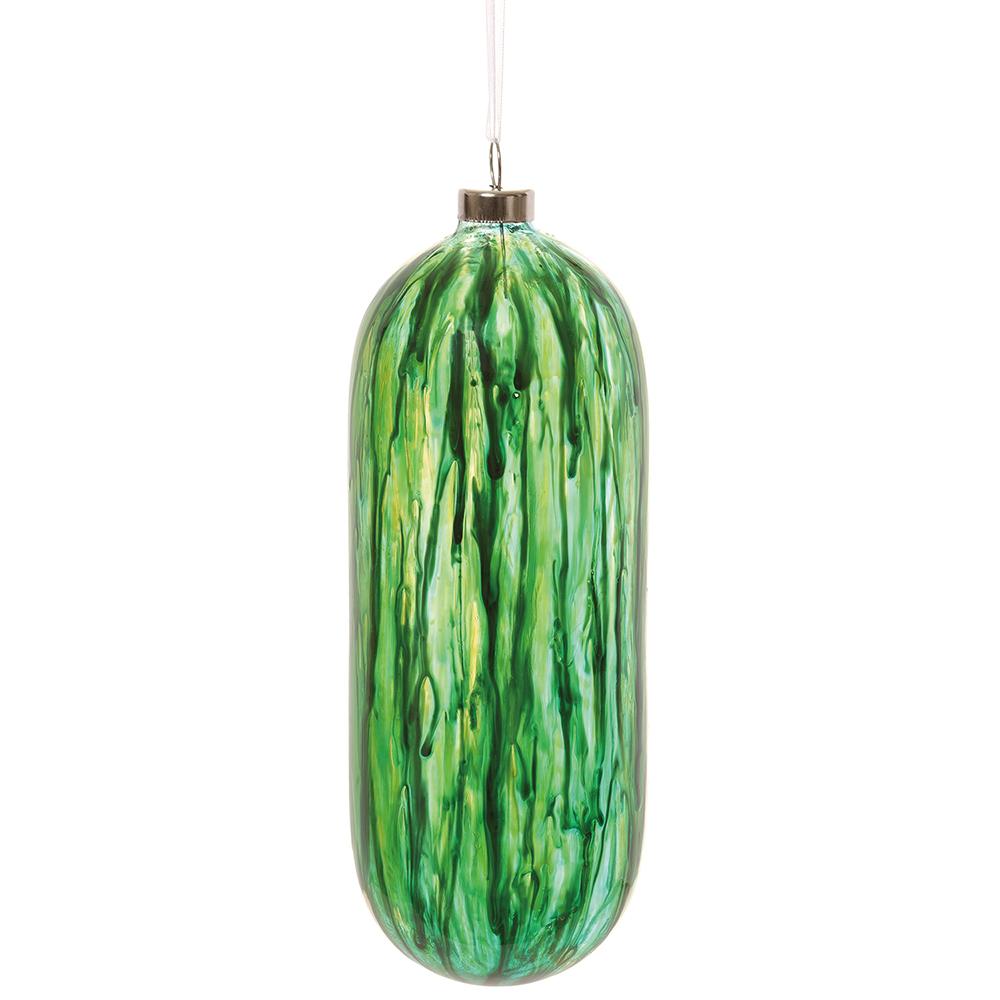7.75" Glass Ornament Green