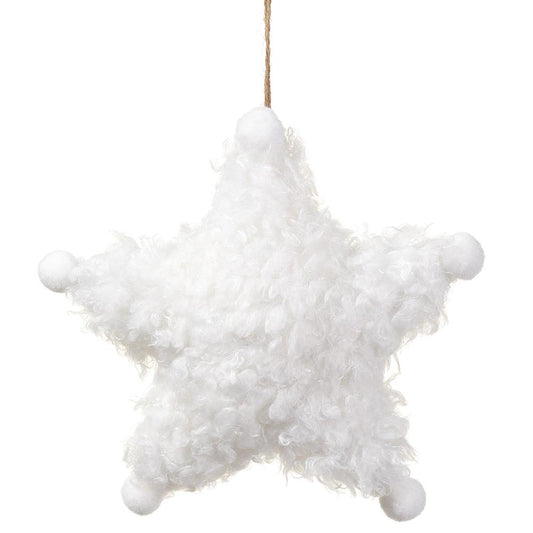 8" Star Ornament White