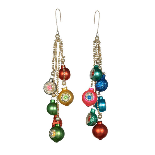 Tinsel and Reflector Ball Bundle Ornament (Asst 2)