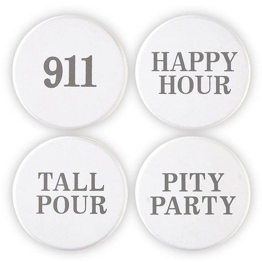 Wine Stoppers - Happy Hour 4pk