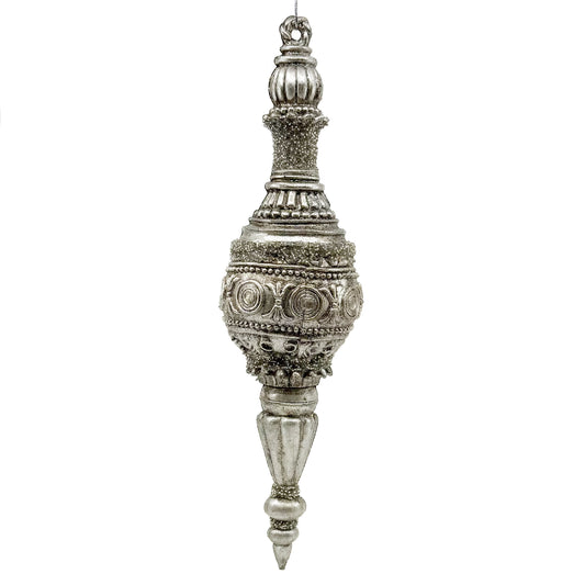 16" GLITTER BEADED FINIAL ORNAMENT (ASST/2) Sold Individually