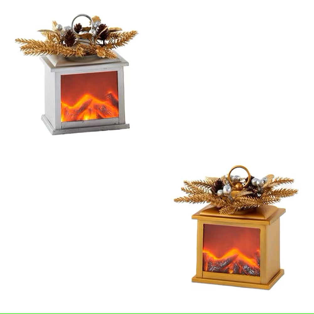 Fire Light Lantern Orn (2-Colors) Gold/ Silver