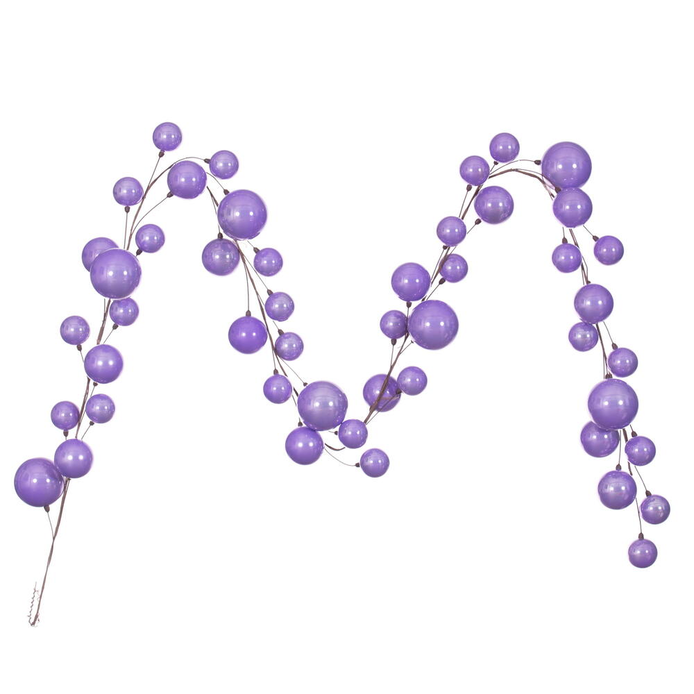 10' Lavender Pearl Branch Ball Garland