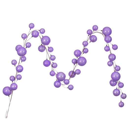 10' Lavender Pearl Branch Ball Garland