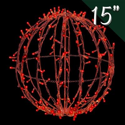 15" Foldable Sphere - Brown/Red