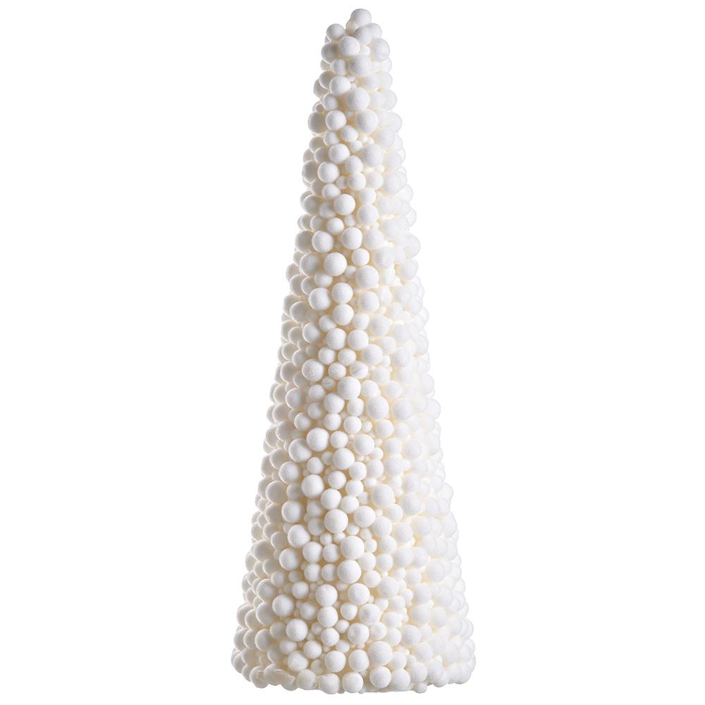 Pompon Cone Topiary - Cream