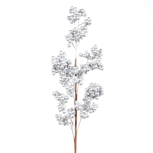 22" Silver Berry Spray