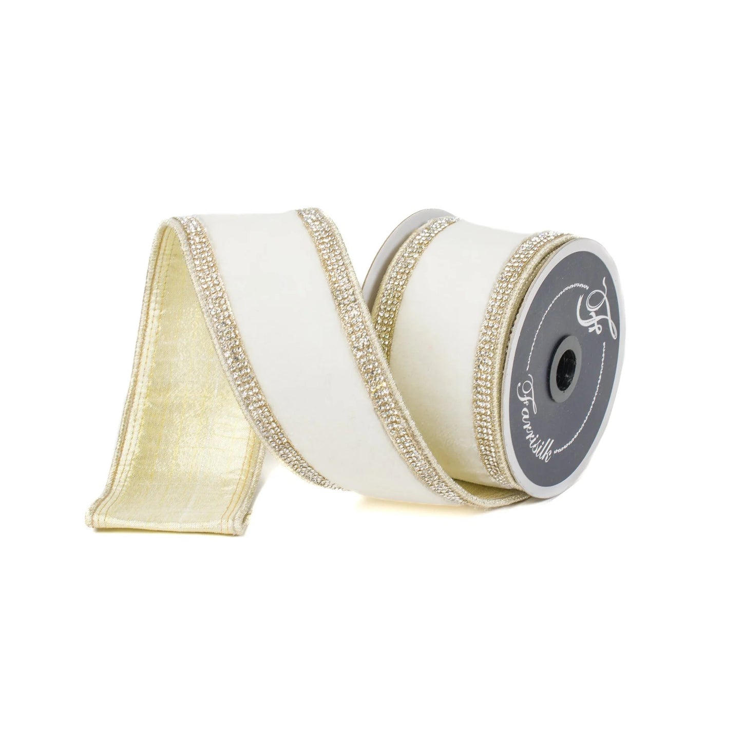 2.5" X 5Yd Winter Diamonds, White