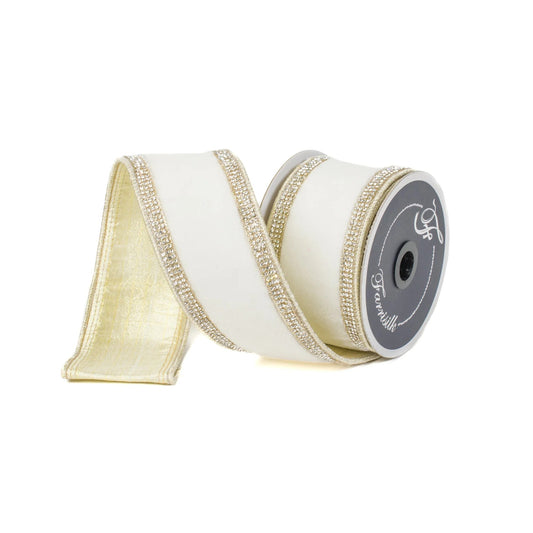 2.5" X 5Yd Winter Diamonds, White