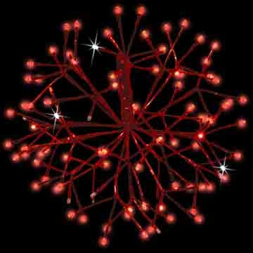 20" 3D Shimmering Sphere Twinkle-Red/Red