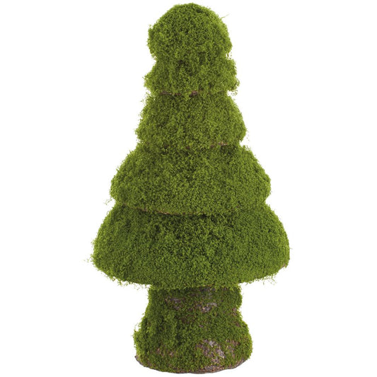 16.5" Moss Topiary Tree Green