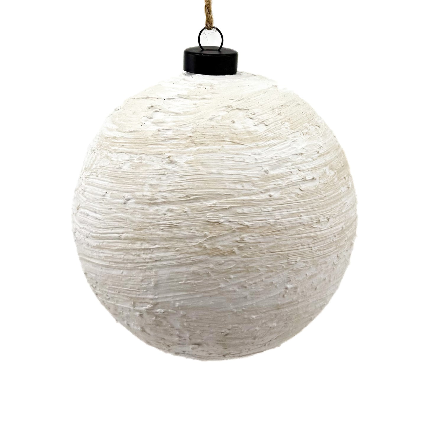 4.75" Plastic Ball Ornament White
